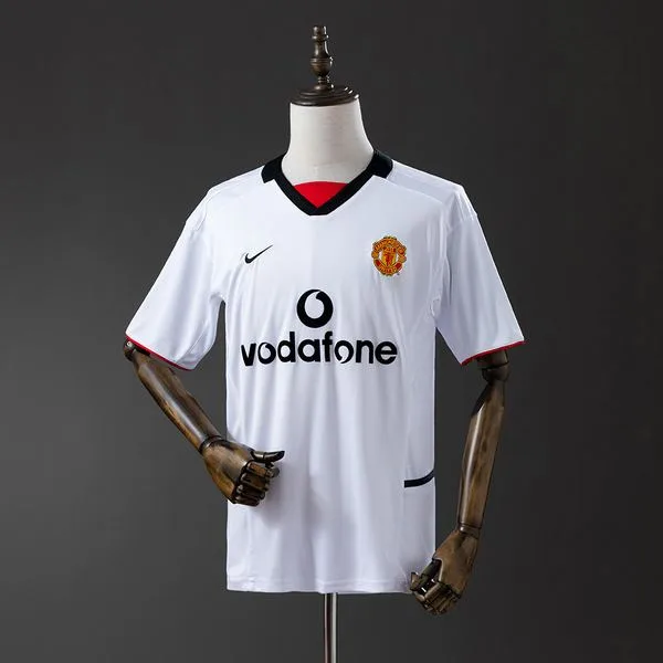 Camiseta de fútbol Manchester United 2002/03 VISITANTE MANGA CORTA VERSION FAN